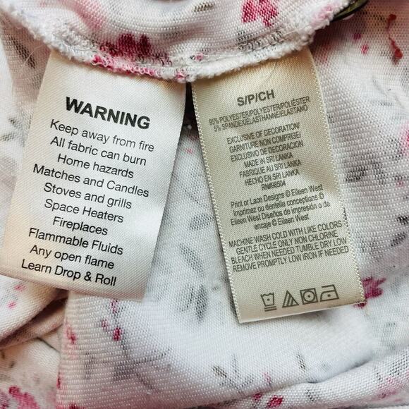 Eileen West Cottagecore Nightgown Womens S Climbing Roses Lace Knit Long Sleeve - Picture 4 of 7